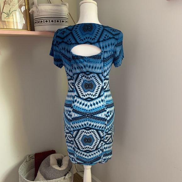 Tart Ombré Tie Dye Bodycon Dress w/ Back Cut-out - Picture 2 of 4